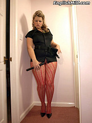 Hot And Horny Big Ass Cop In Pink Patterned image 4