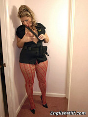 Hot And Horny Big Ass Cop In Pink Patterned image 9