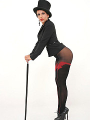 Milf Eve Wearing Cylinder Hat Victorian image 2