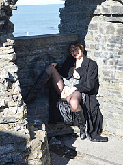 Barbie Slut In Pantyhose Outdoors image 12