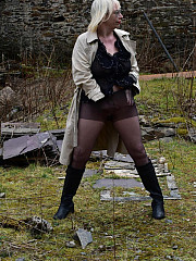 Barby Slut In Pantyhose Outdoors image 5